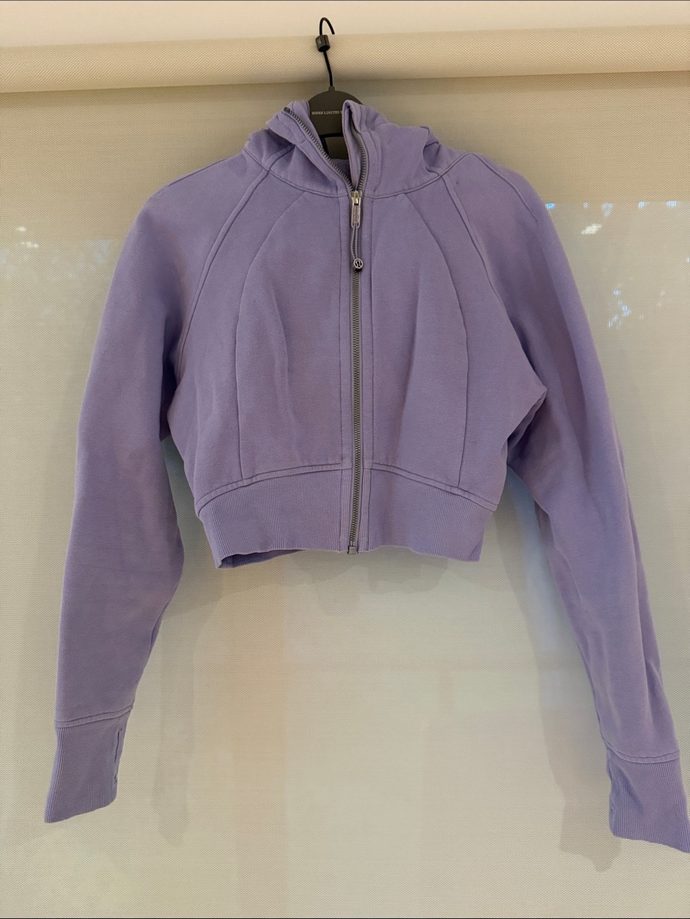 Lululemon Cropped Lavender Zip-Up Hoodie Jacket - Women